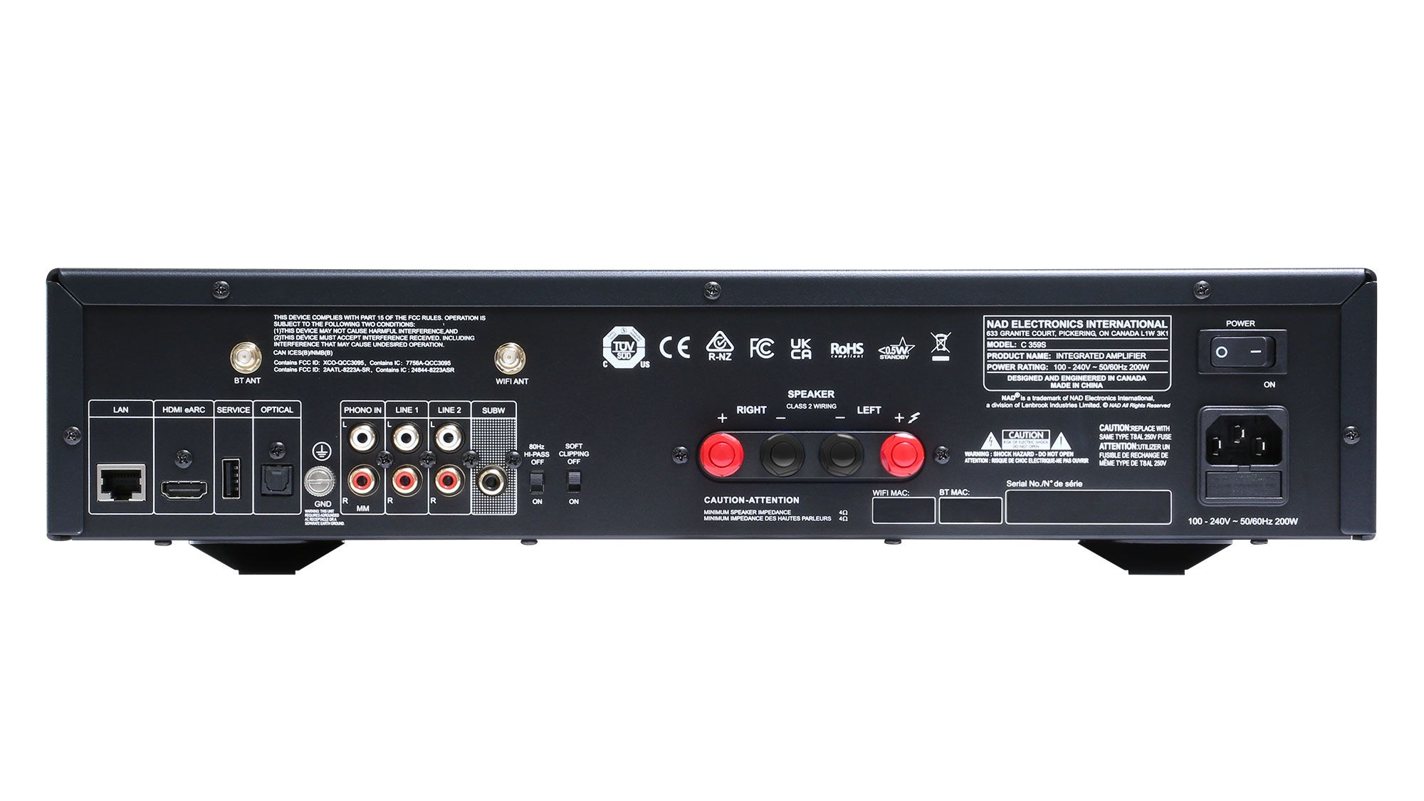 NAD C 359S Rückseite