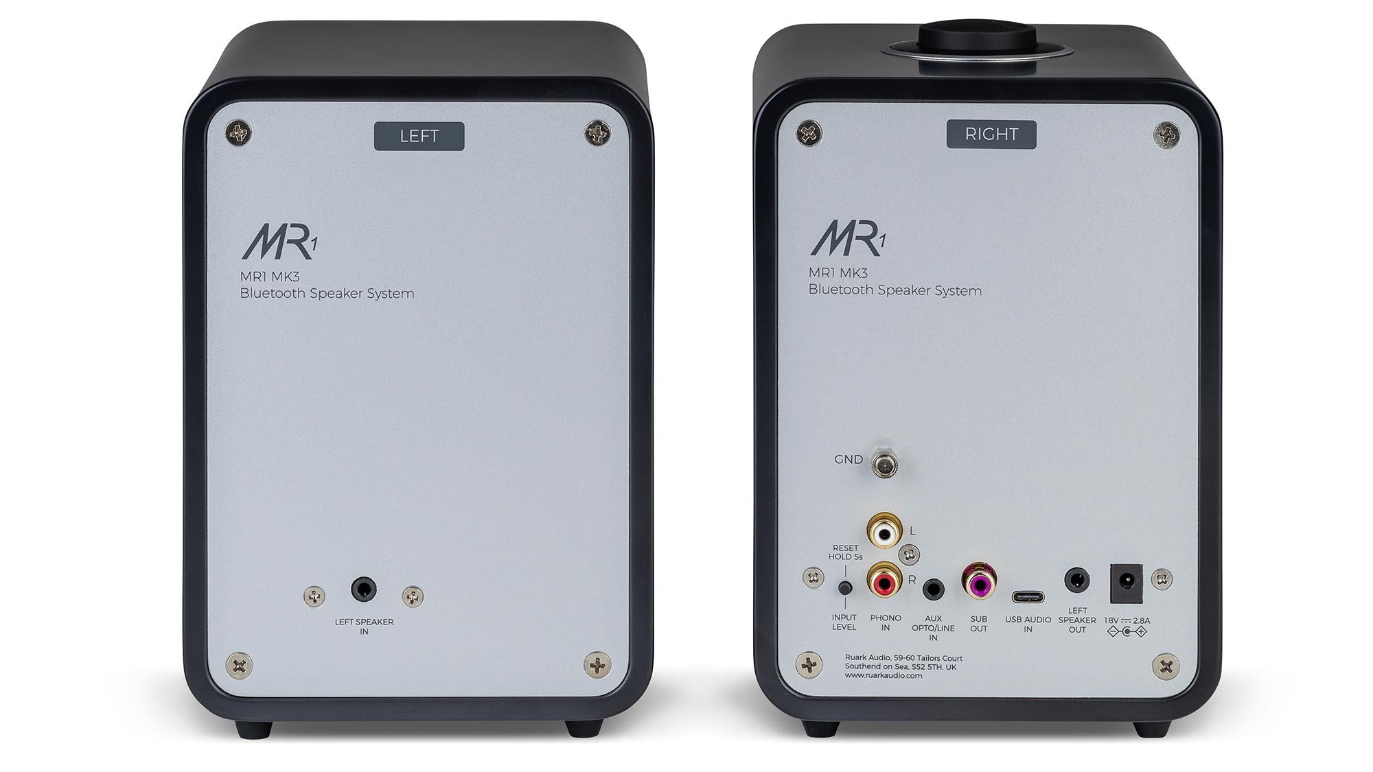 Ruark MR1 MK3 Bluetooth-Lautsprecher Rückseite mit Anschlüssen