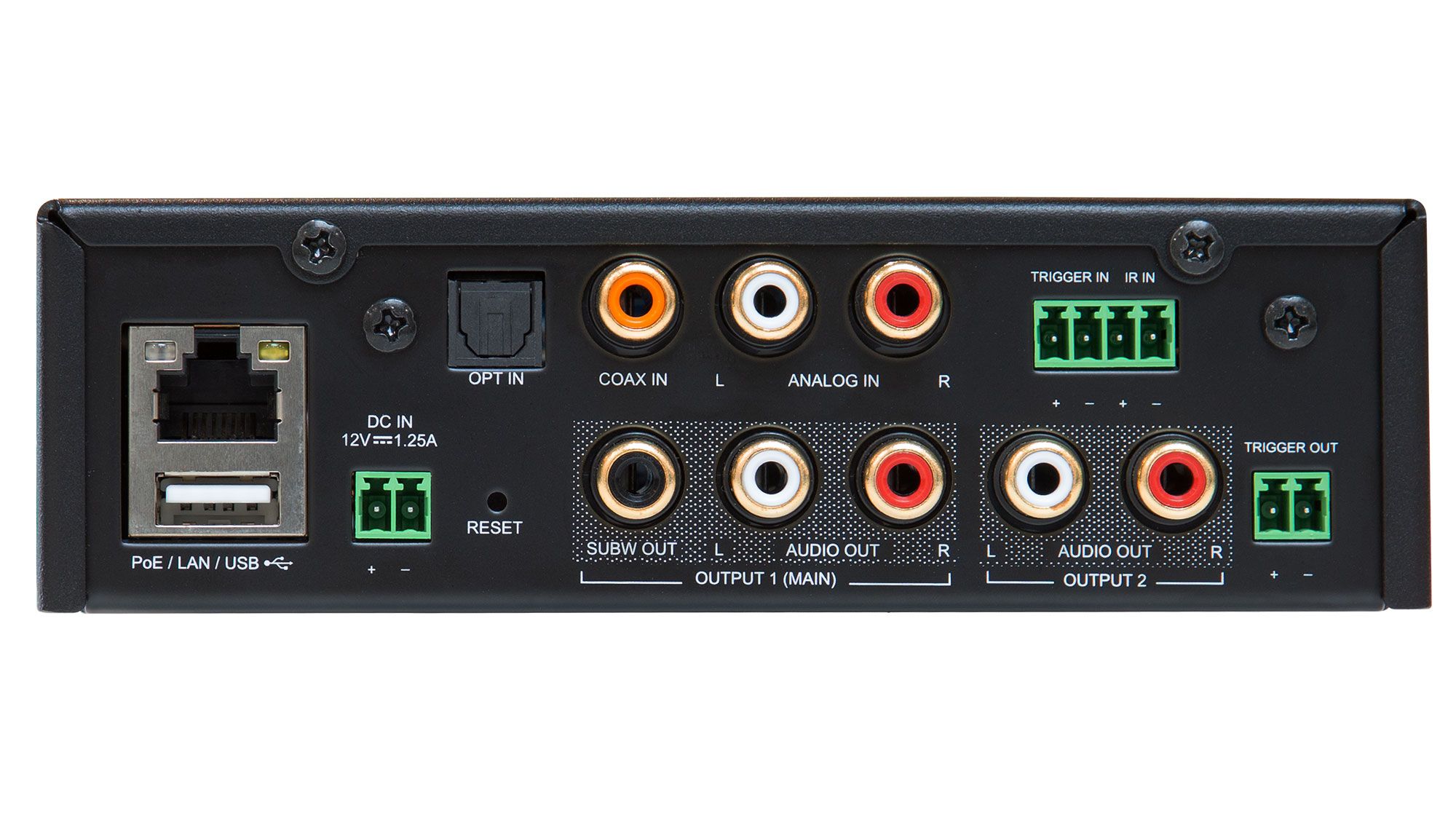 NAD CI S2 BluOS Music Streamer Rückseite mit Anschlüssen