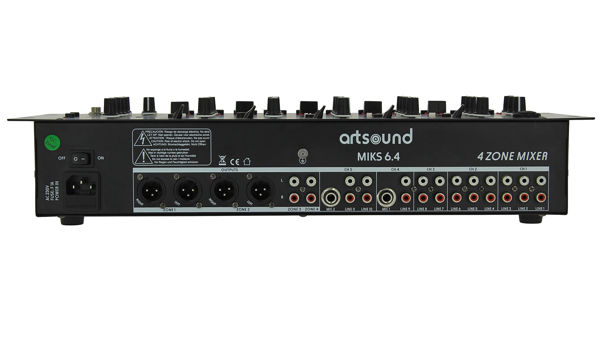 Artsound MIKS 6.4 Mischpult Anschlüsse