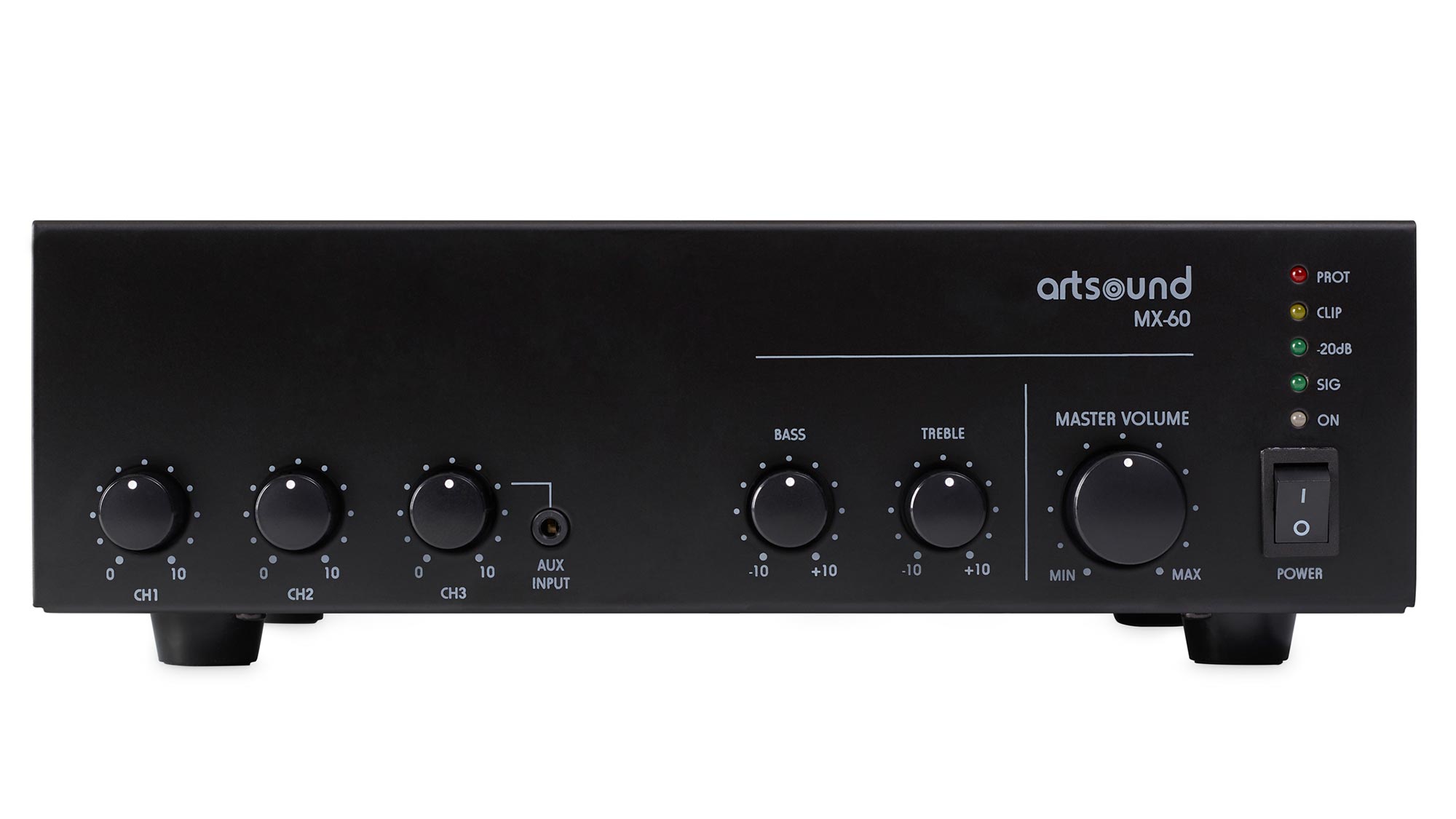 Artsound MX-60 Mischverstärker Frontansicht