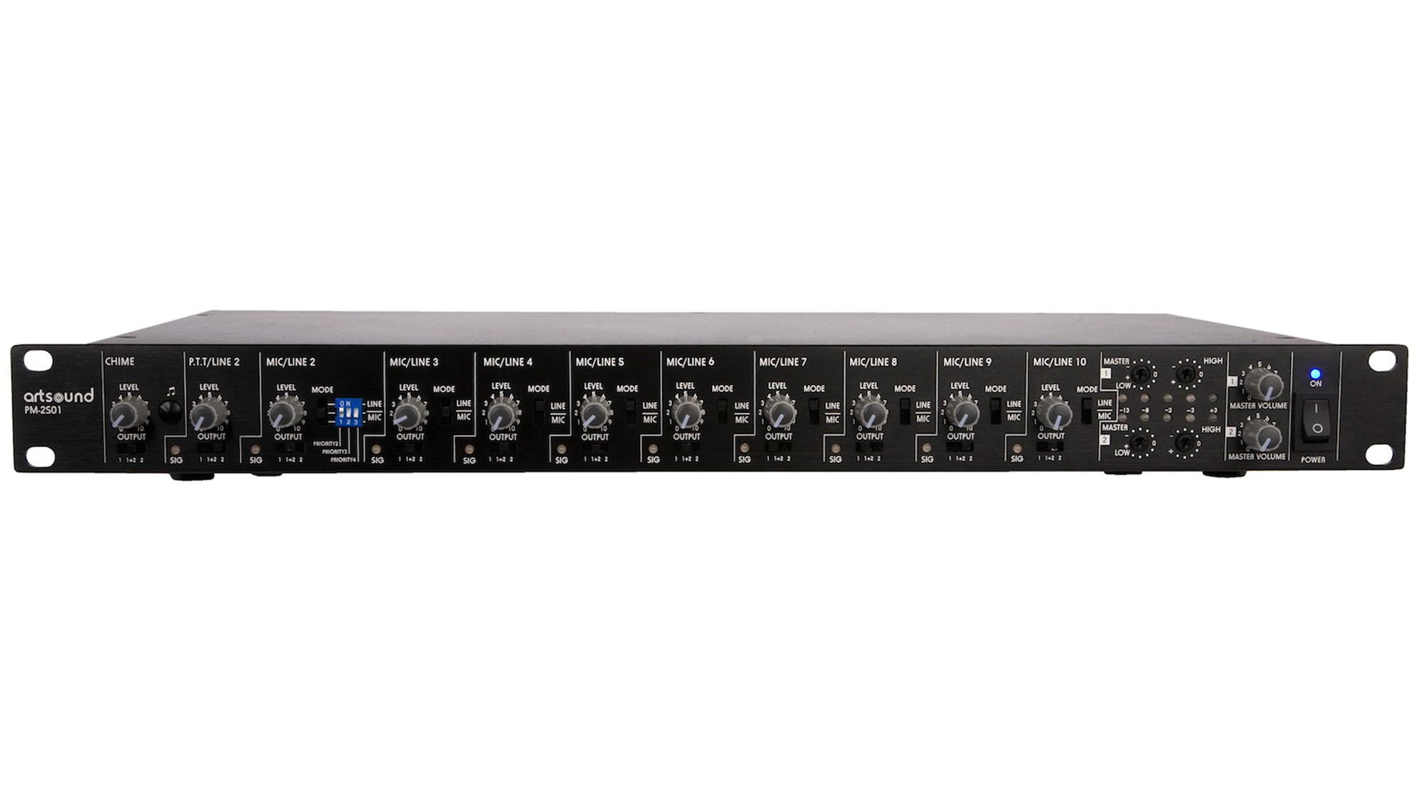 Artsound PM-2S01 2-Zonen-Stereo-Vorverstärker Frontansicht