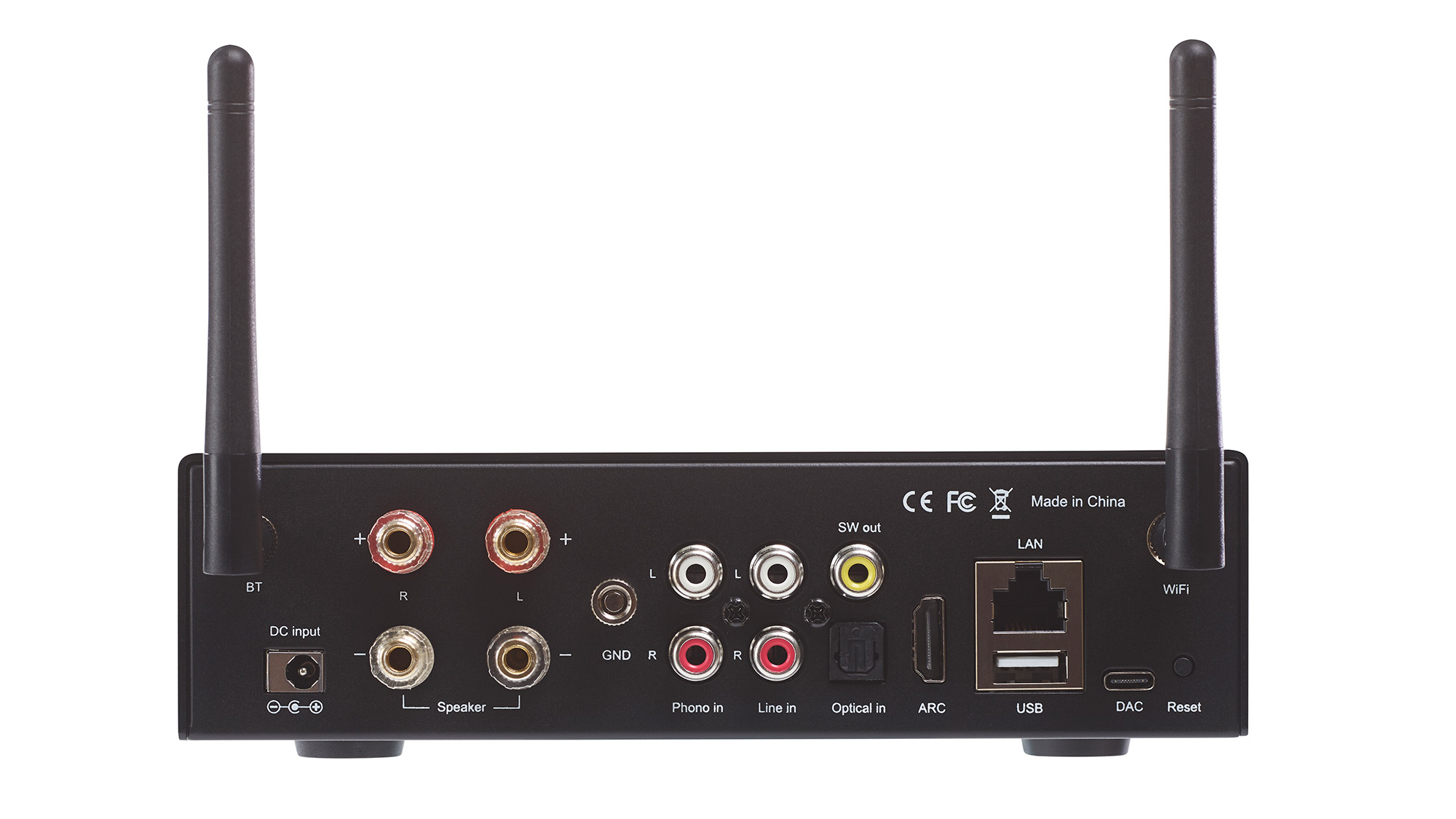 Artsound SMART EVO Streaming-Verstärker Rückseite mit Anschlüssen