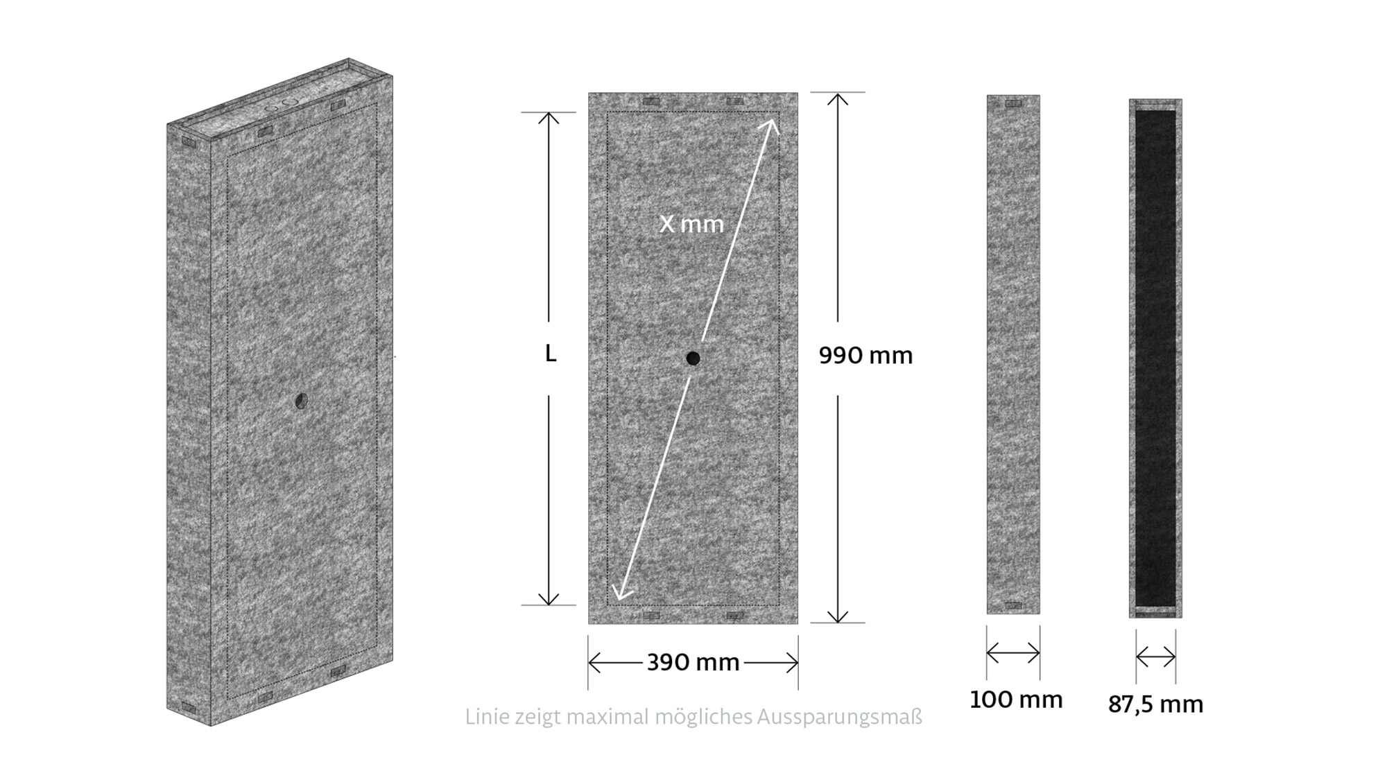 B-System secoboxx wall M für abgehängte Decken und Trockenbauwände